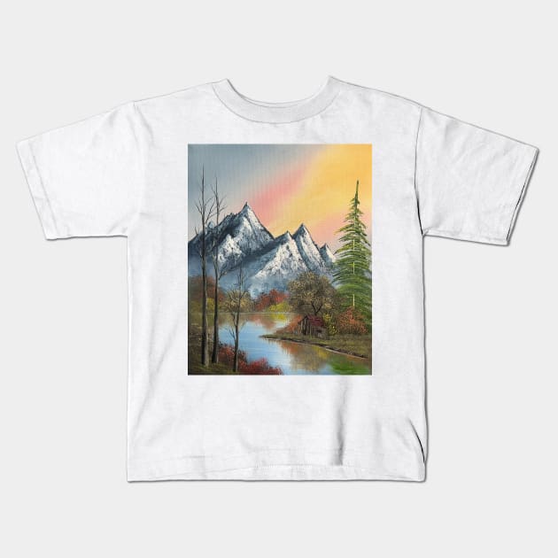 Foot of the Mountain Kids T-Shirt by J&S mason